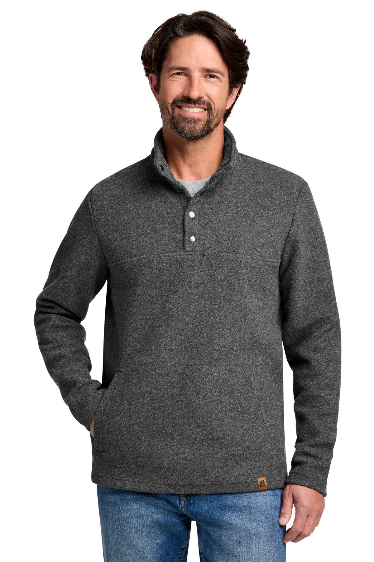 Custom logo Russell Outdoors™ Basin Snap Pullover RU551 RU551 in Graphite Heather