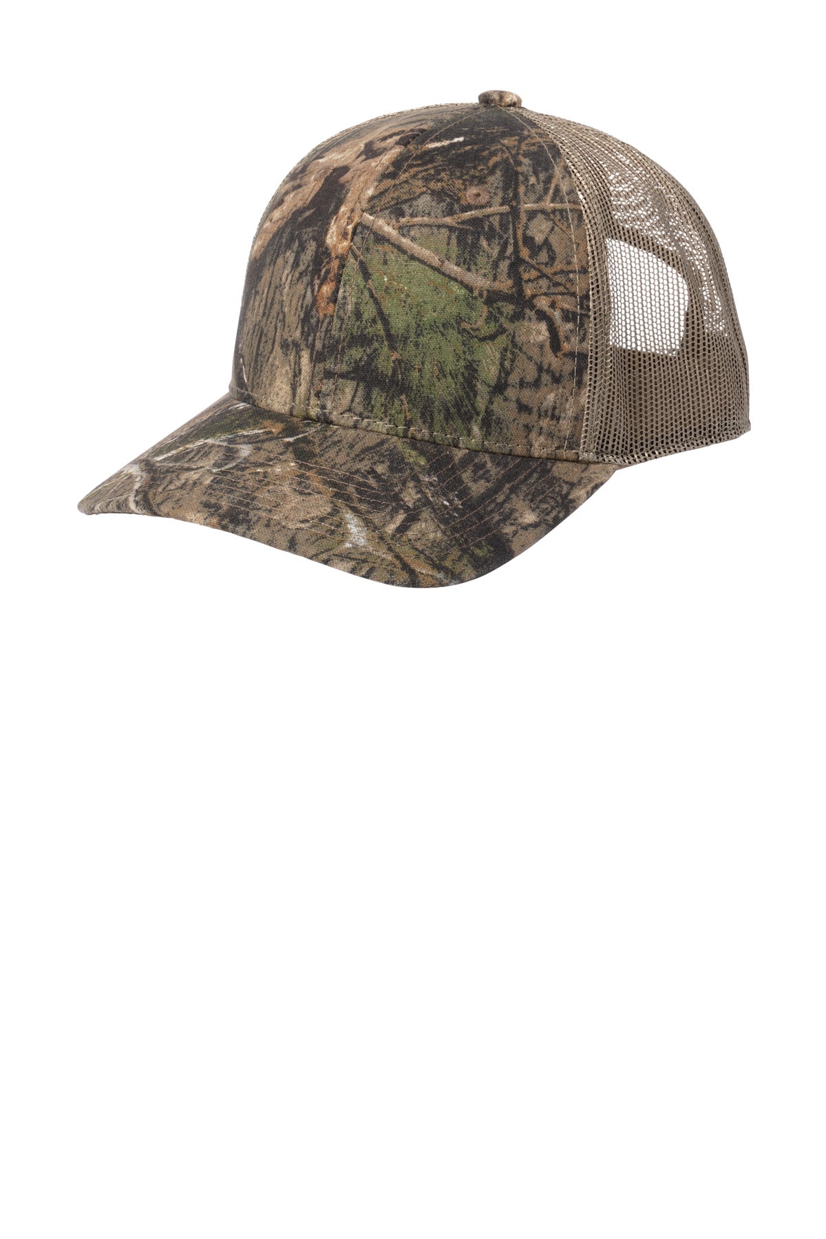 Custom logo Russell Outdoors™ Camo Snapback Trucker Cap RU900 in Mossy Oak DNA/ Khaki