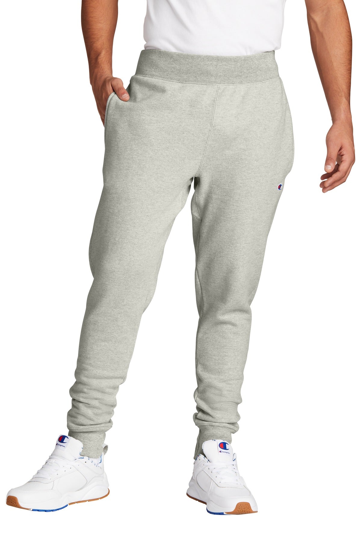 Custom logo Champion ®  Reverse Weave ®  Jogger RW25 in Oxford Grey