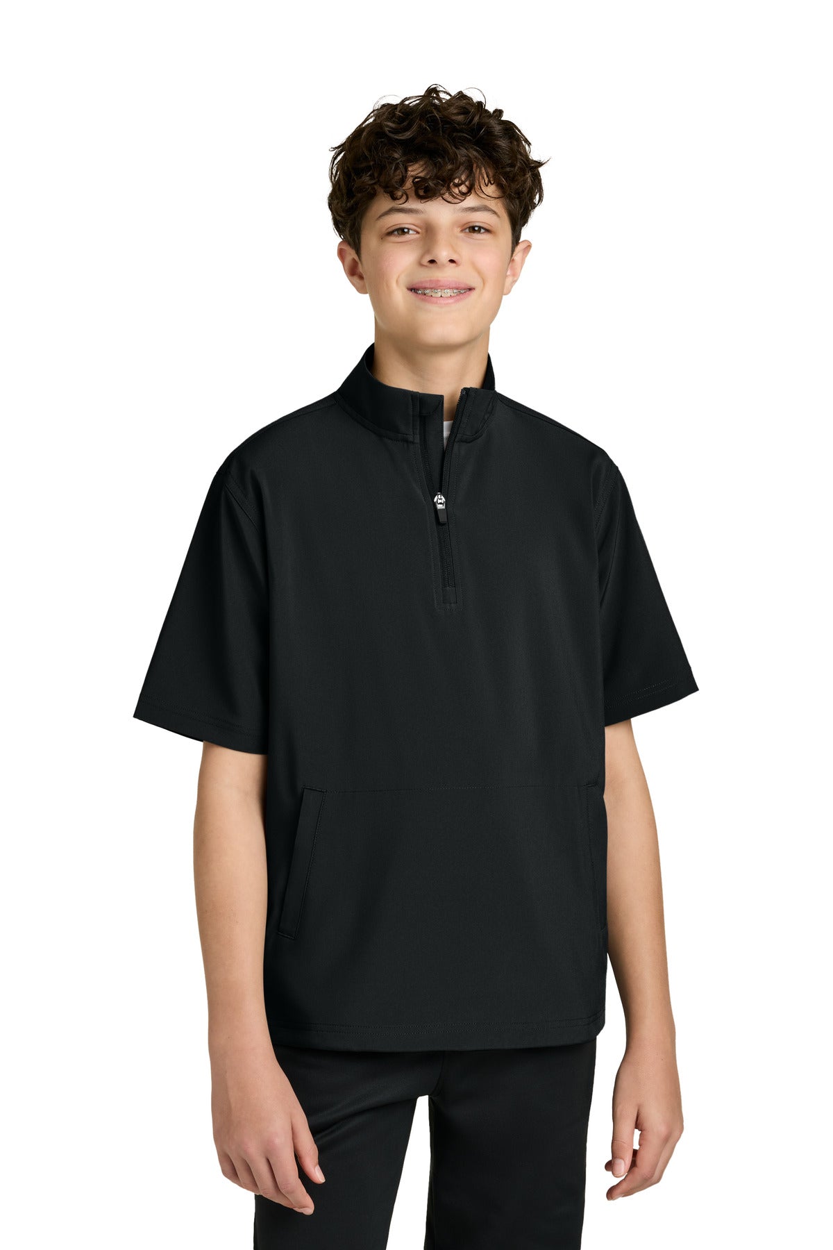Custom logo Richardson Youth Barrage Wind Shirt RY7400SSQ in Black