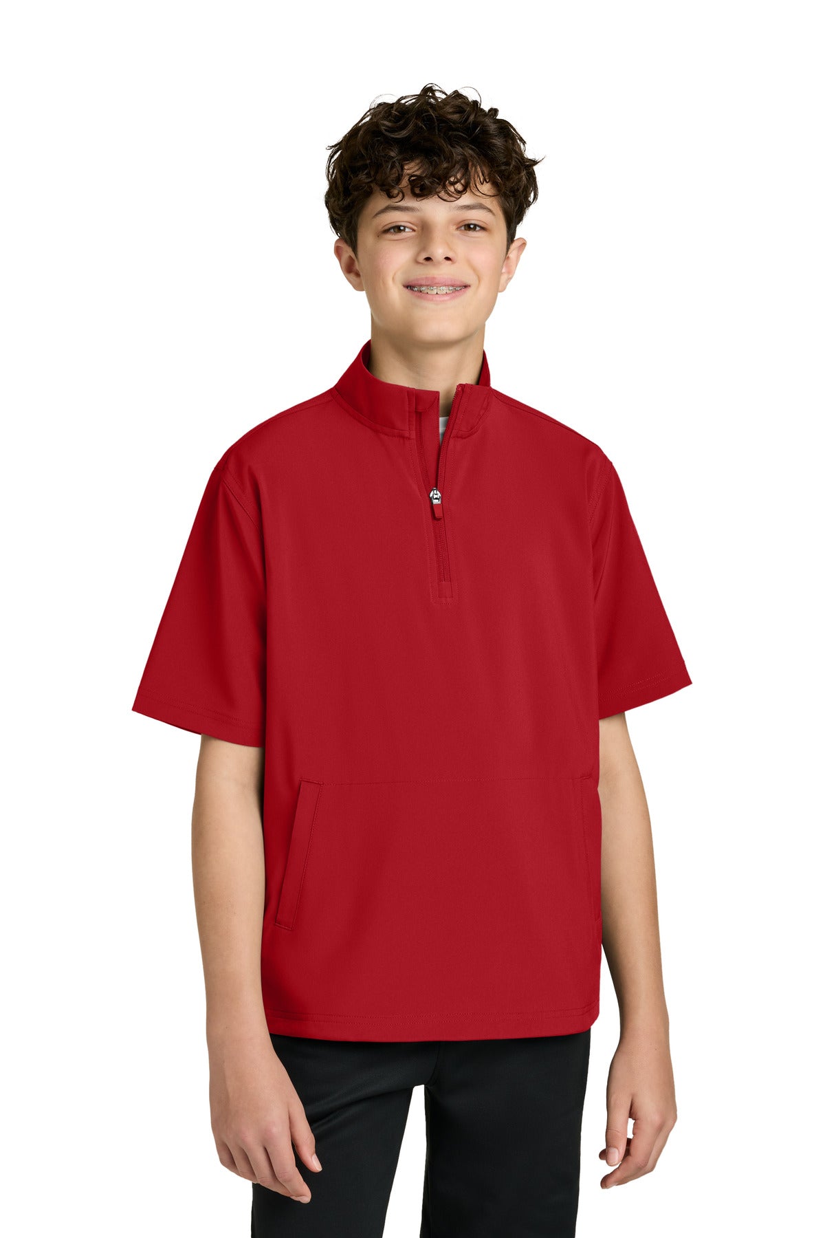 Custom logo Richardson Youth Barrage Wind Shirt RY7400SSQ in Red