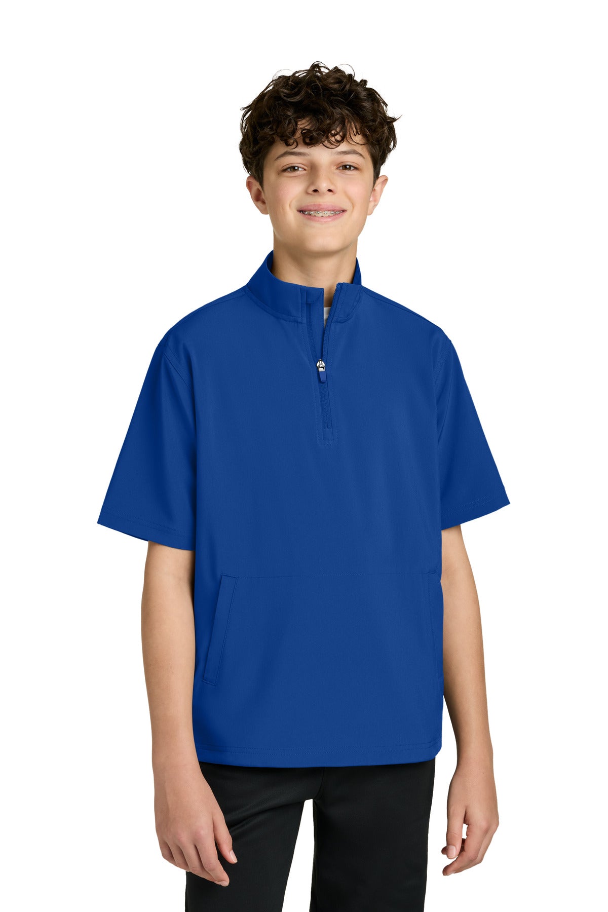 Custom logo Richardson Youth Barrage Wind Shirt RY7400SSQ in Royal