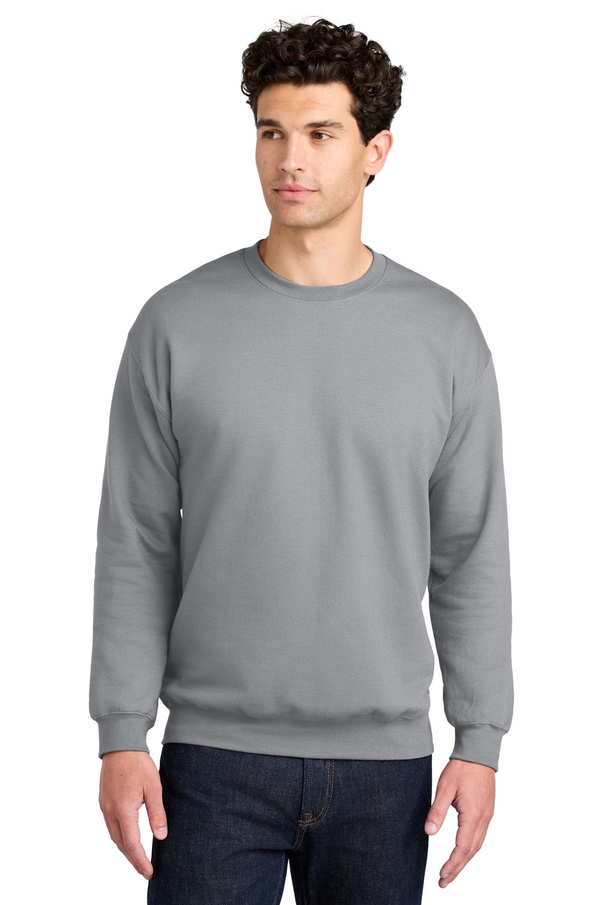 Custom logo Gildan® Softstyle® Crewneck Sweatshirt SF000 in Cement