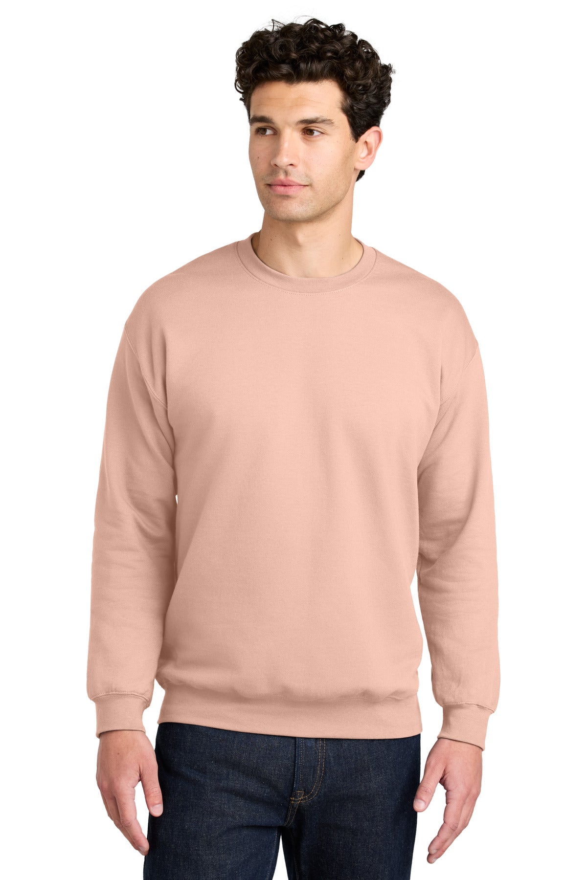 Custom logo Gildan® Softstyle® Crewneck Sweatshirt SF000 in Dusty Rose
