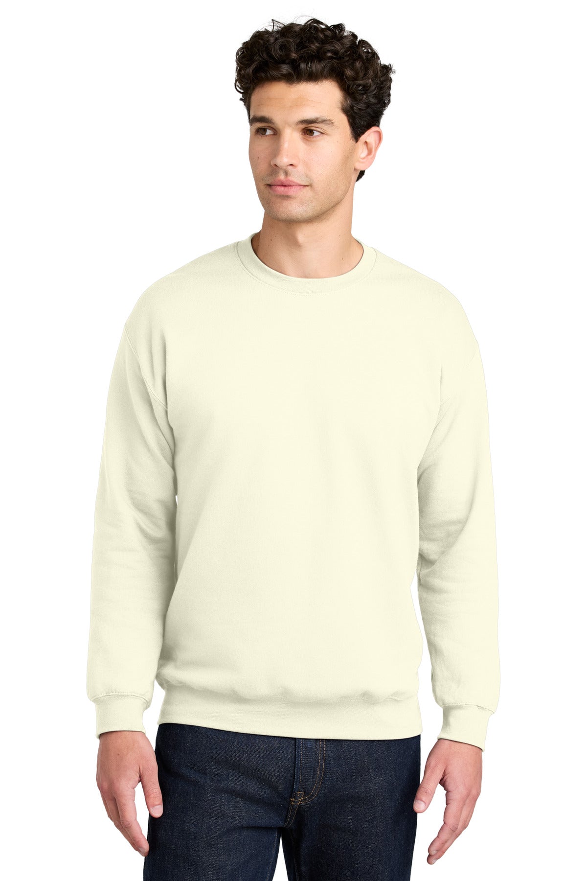 Custom logo Gildan® Softstyle® Crewneck Sweatshirt SF000 in Off White