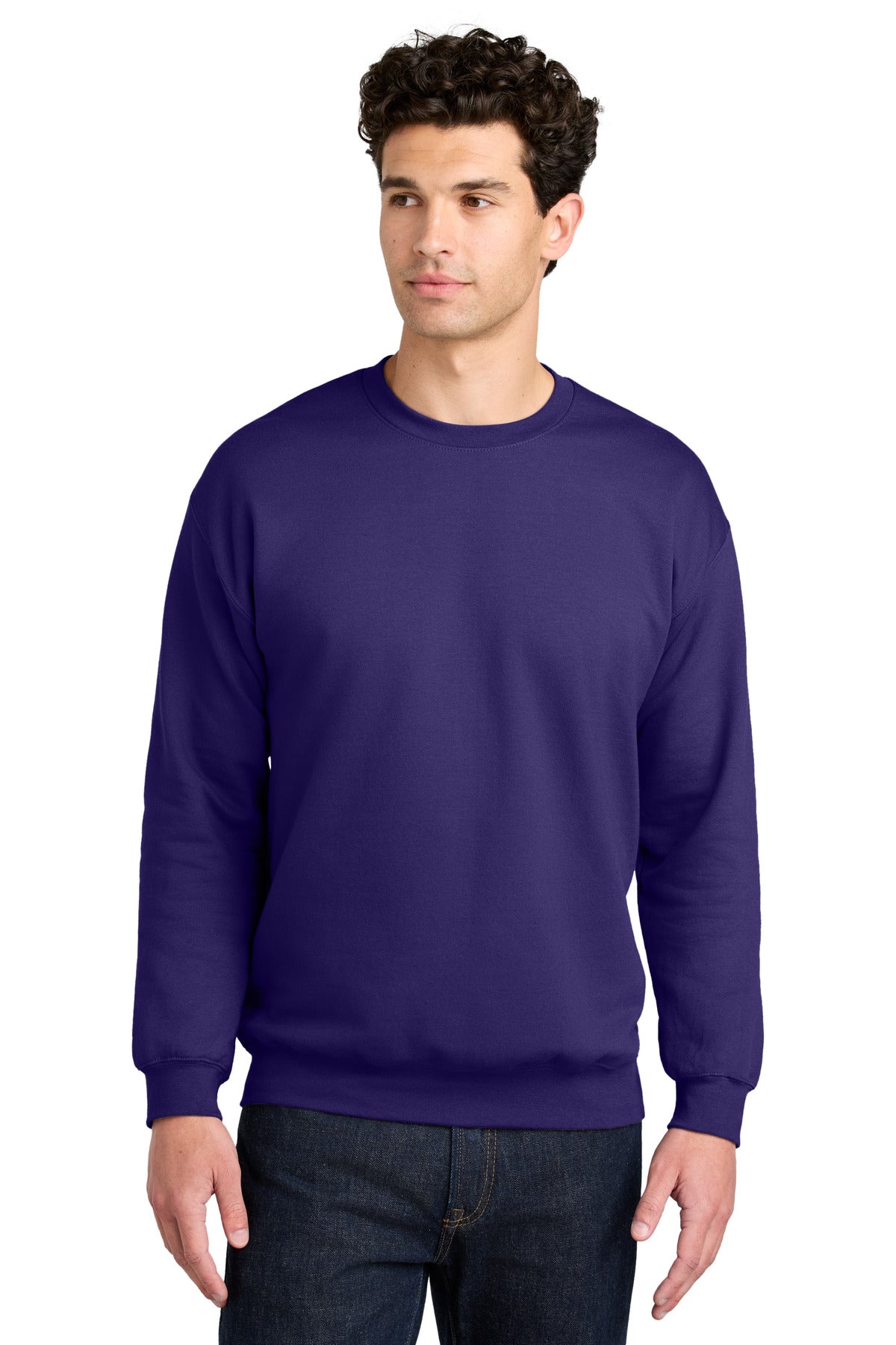 Custom logo Gildan® Softstyle® Crewneck Sweatshirt SF000 in Purple