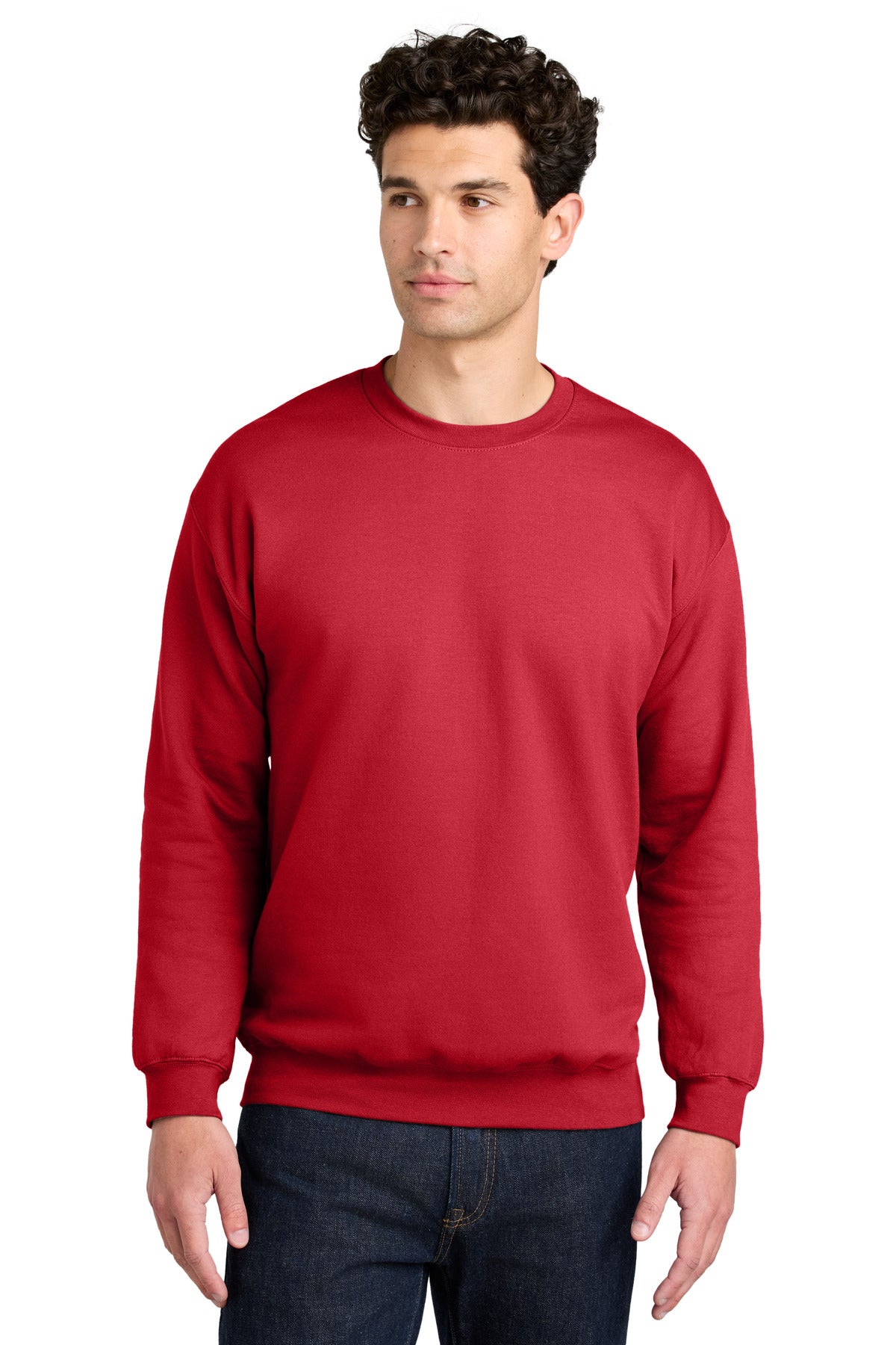 Custom logo Gildan® Softstyle® Crewneck Sweatshirt SF000 in Red