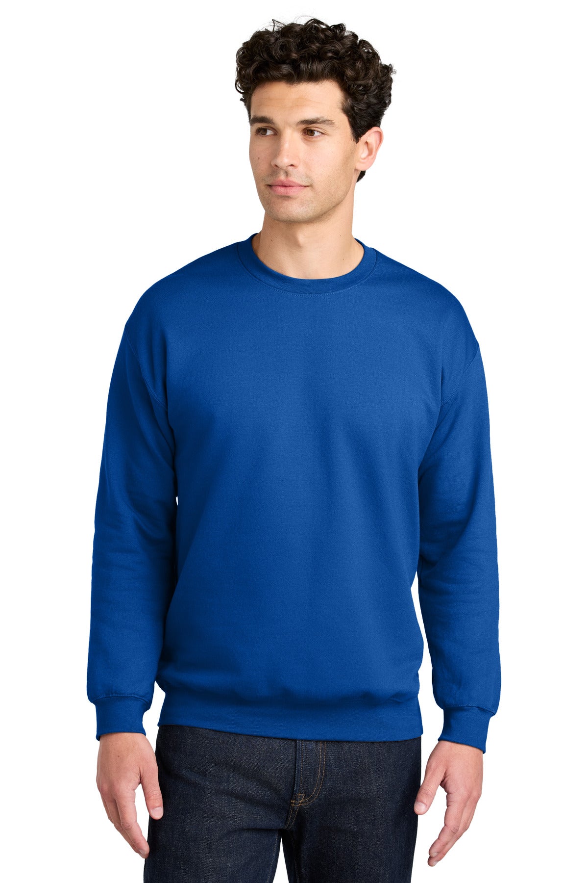 Custom logo Gildan® Softstyle® Crewneck Sweatshirt SF000 in Royal