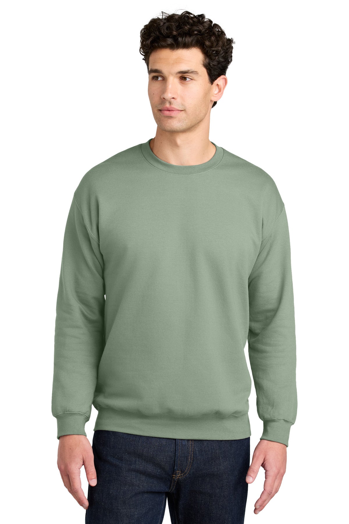 Custom logo Gildan® Softstyle® Crewneck Sweatshirt SF000 in Sage