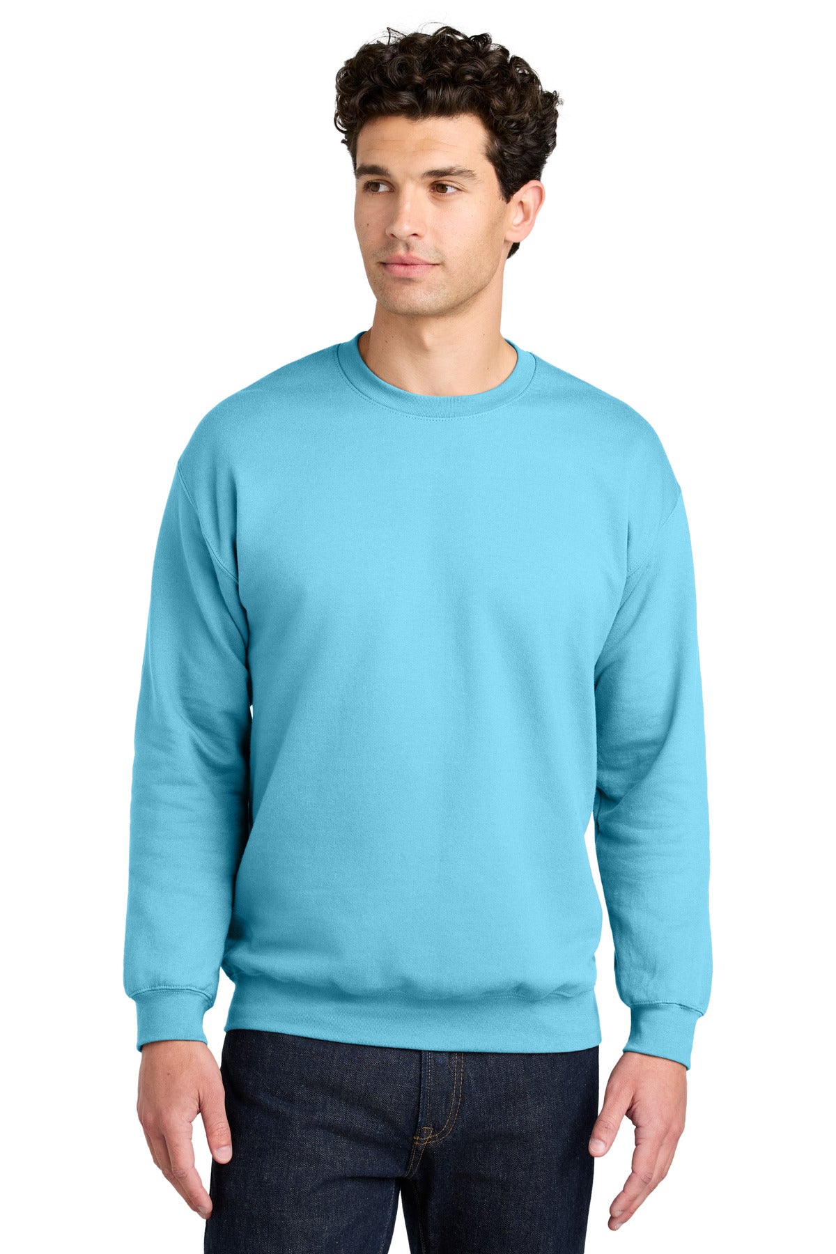 Custom logo Gildan® Softstyle® Crewneck Sweatshirt SF000 in Sky
