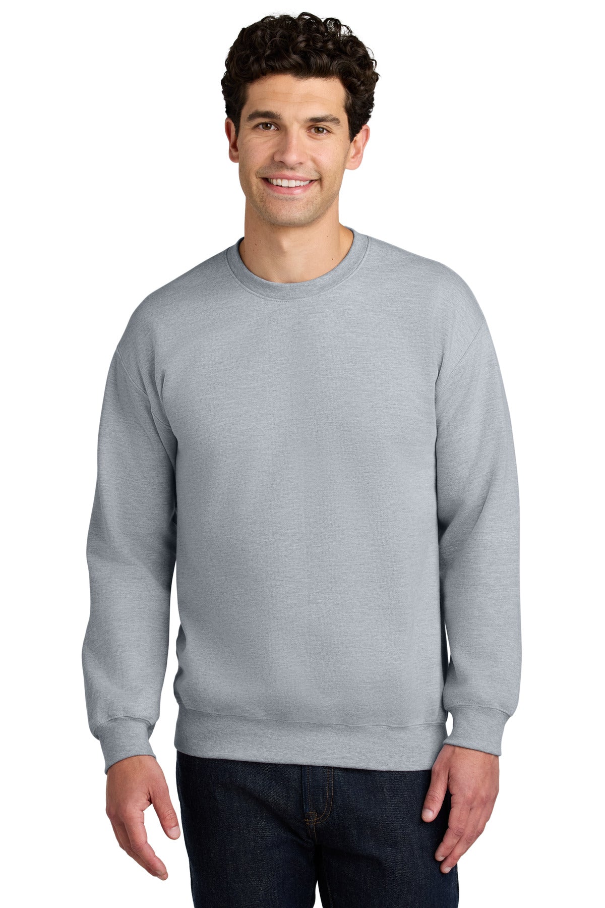 Custom logo Gildan® Softstyle® Crewneck Sweatshirt SF000 in Sport Grey