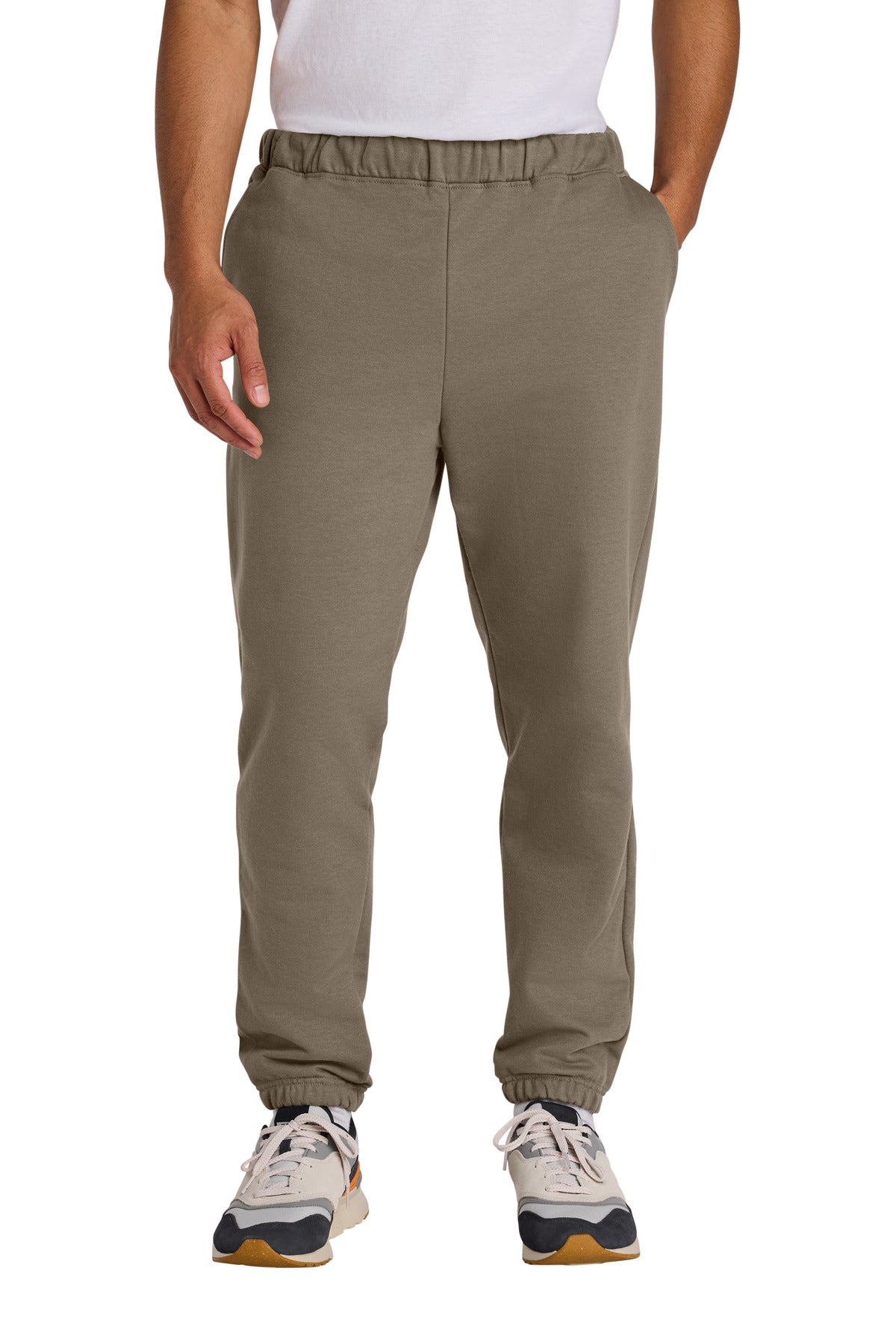 Custom logo Gildan® Softstyle® Midweight Pocket Sweatpants SF100 in Brown Savana