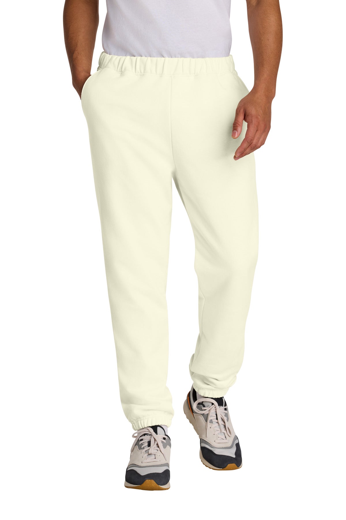 Custom logo Gildan® Softstyle® Midweight Pocket Sweatpants SF100 in Off White