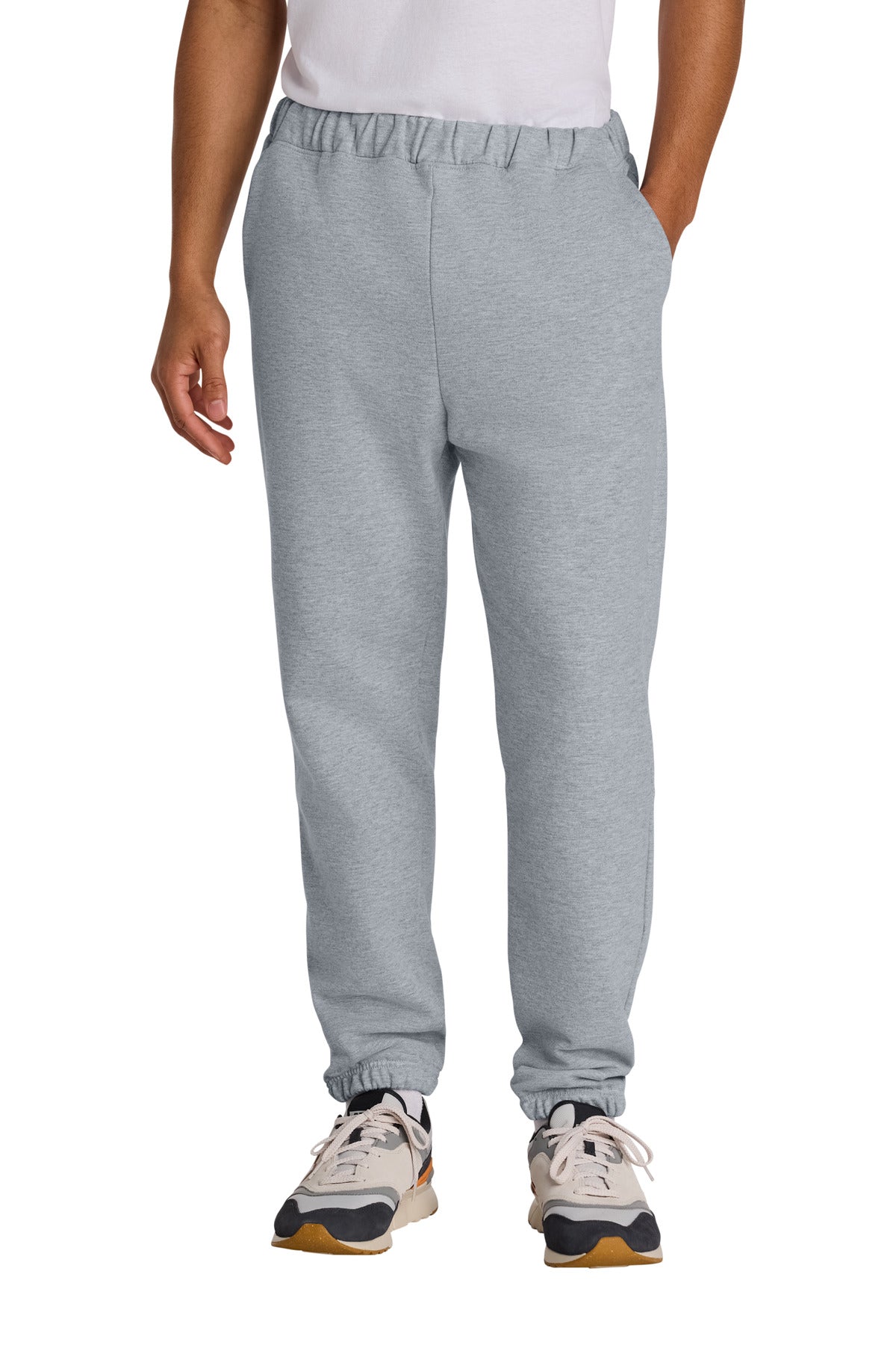 Custom logo Gildan® Softstyle® Midweight Pocket Sweatpants SF100 in Ring Spun Sport Grey