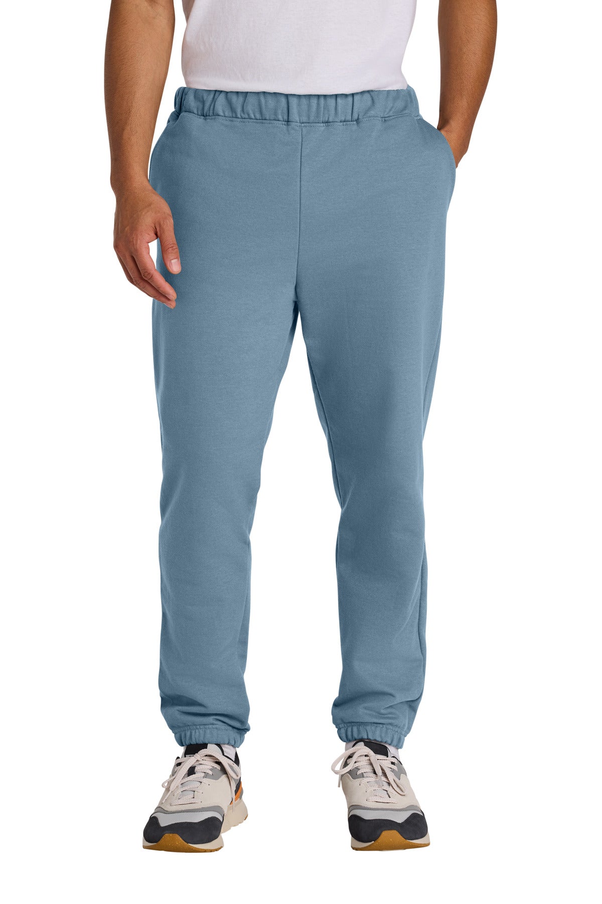 Custom logo Gildan® Softstyle® Midweight Pocket Sweatpants SF100 in Stone Blue