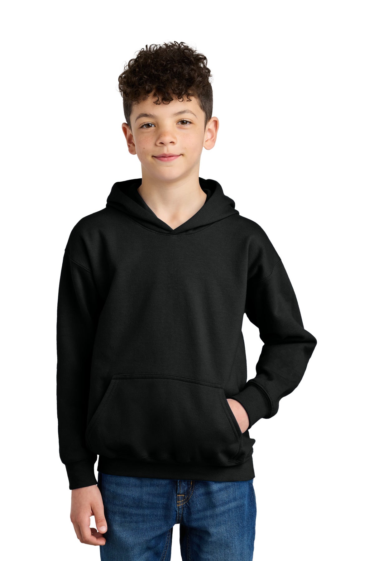 Custom logo Gildan® Youth Softstyle® Midweight Fleece Hoodie SF500B in Black