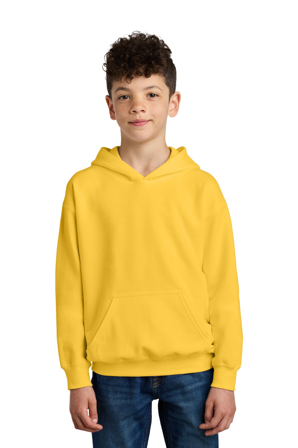 Custom logo Gildan® Youth Softstyle® Midweight Fleece Hoodie SF500B in Daisy