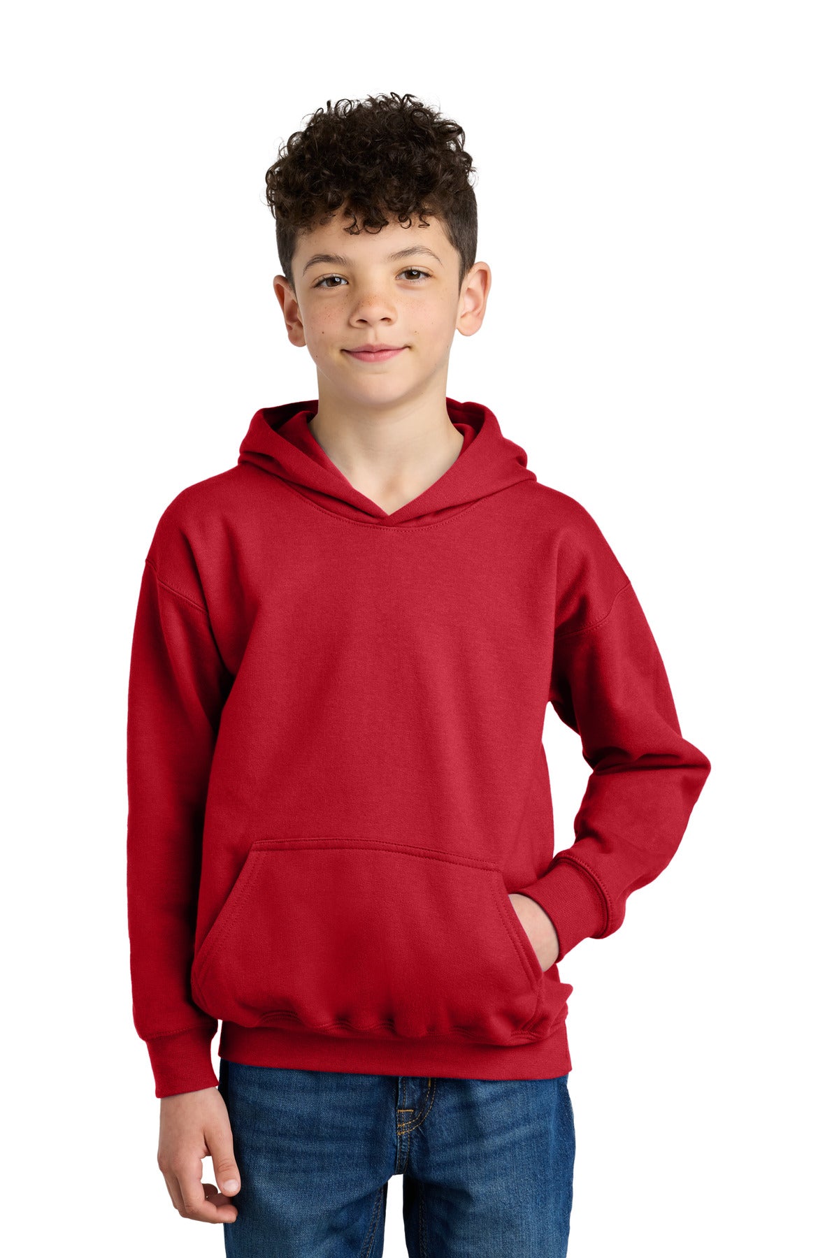Custom logo Gildan® Youth Softstyle® Midweight Fleece Hoodie SF500B in Red