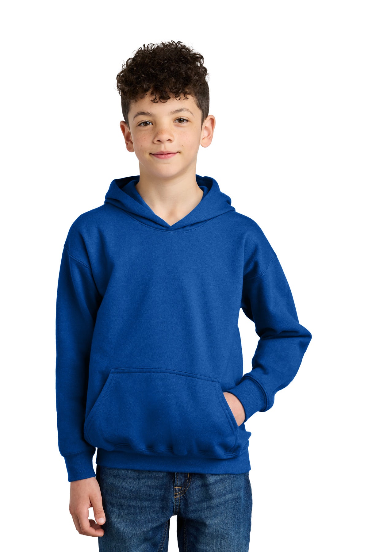 Custom logo Gildan® Youth Softstyle® Midweight Fleece Hoodie SF500B in Royal