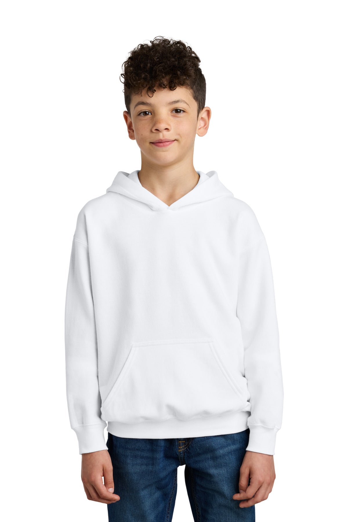 Custom logo Gildan® Youth Softstyle® Midweight Fleece Hoodie SF500B in White