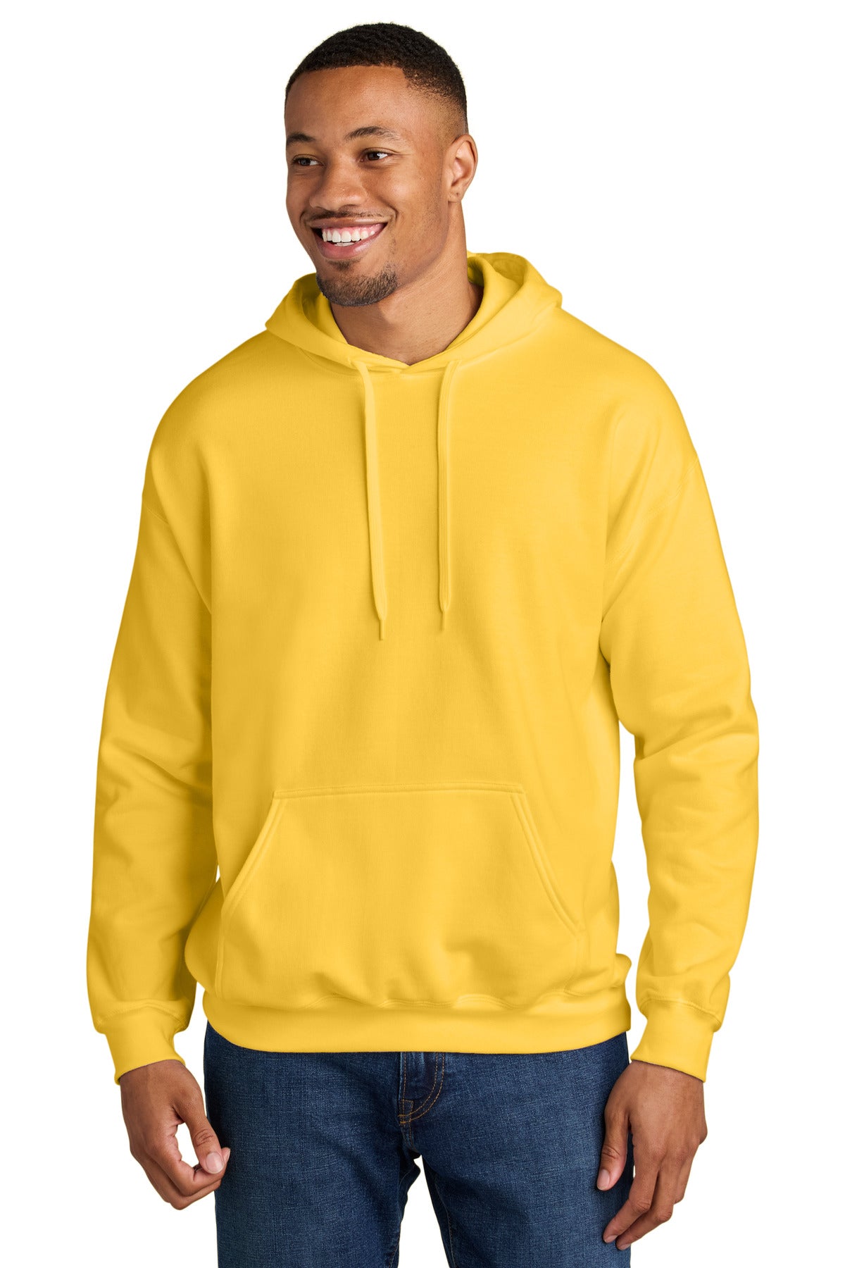 Custom logo Gildan® Softstyle® Midweight Pullover Hooded Sweatshirt SF500 in Daisy