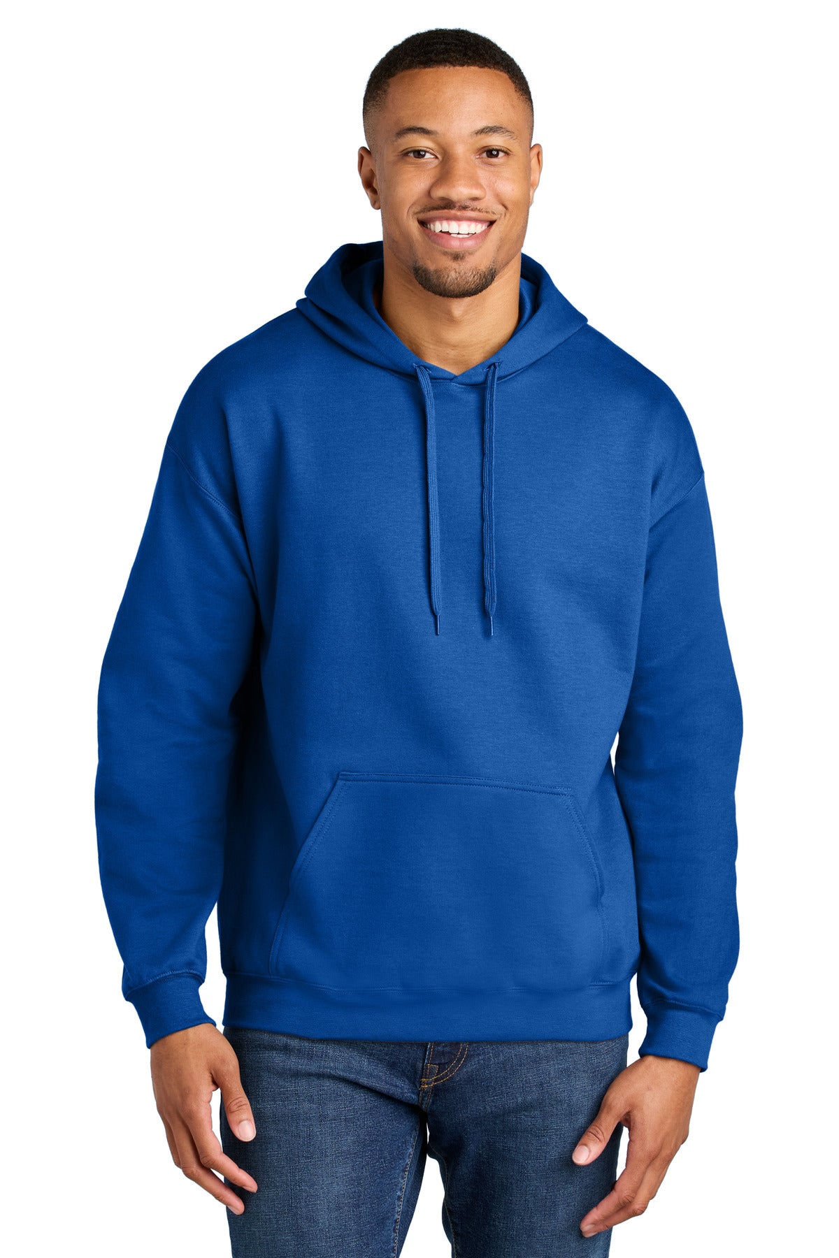 Custom logo Gildan® Softstyle® Midweight Pullover Hooded Sweatshirt SF500 in Royal