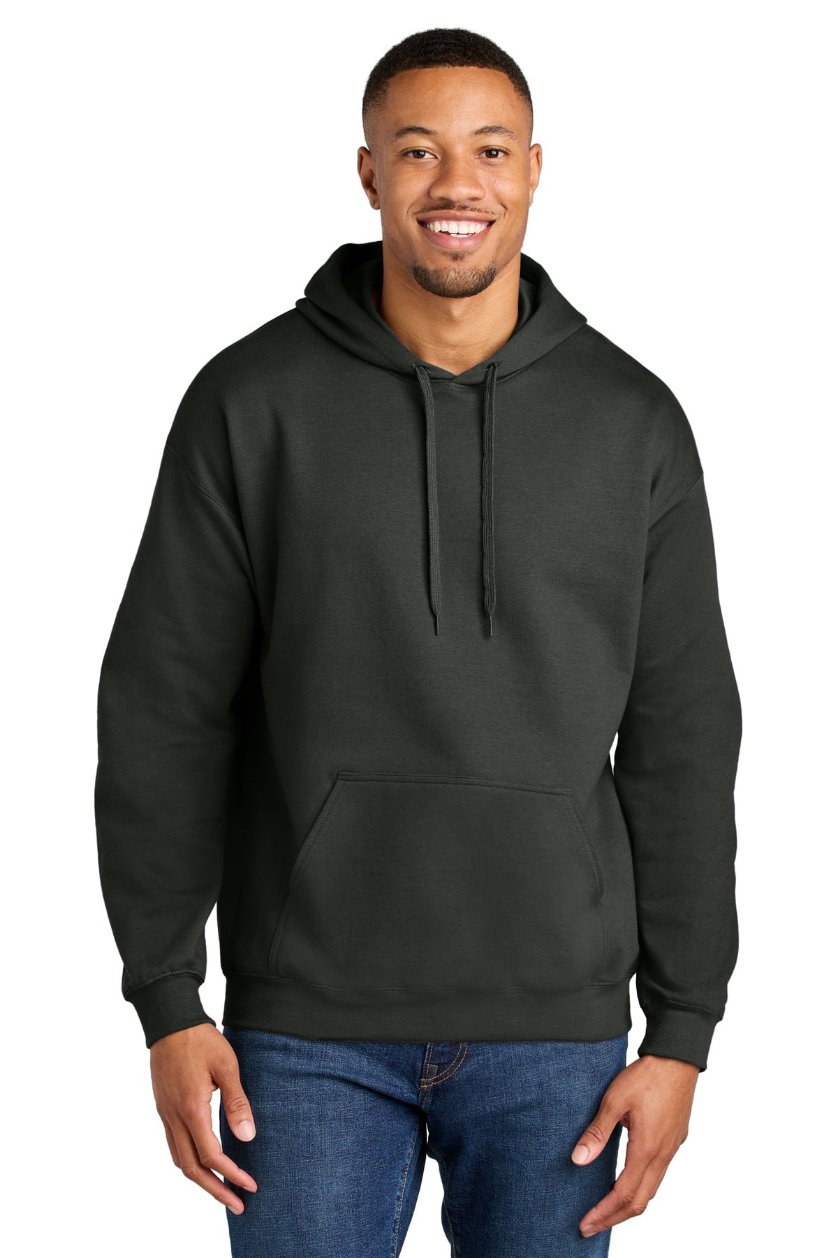 Custom logo Gildan® Softstyle® Midweight Pullover Hooded Sweatshirt SF500 in Smoke