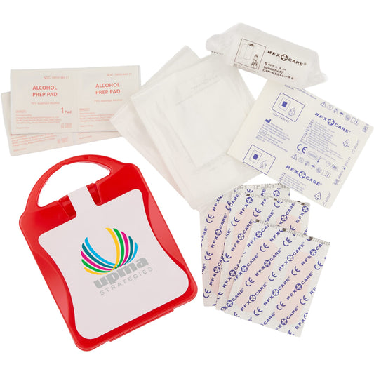 Custom logo 21-Piece First Aid Kit with Recycled Case