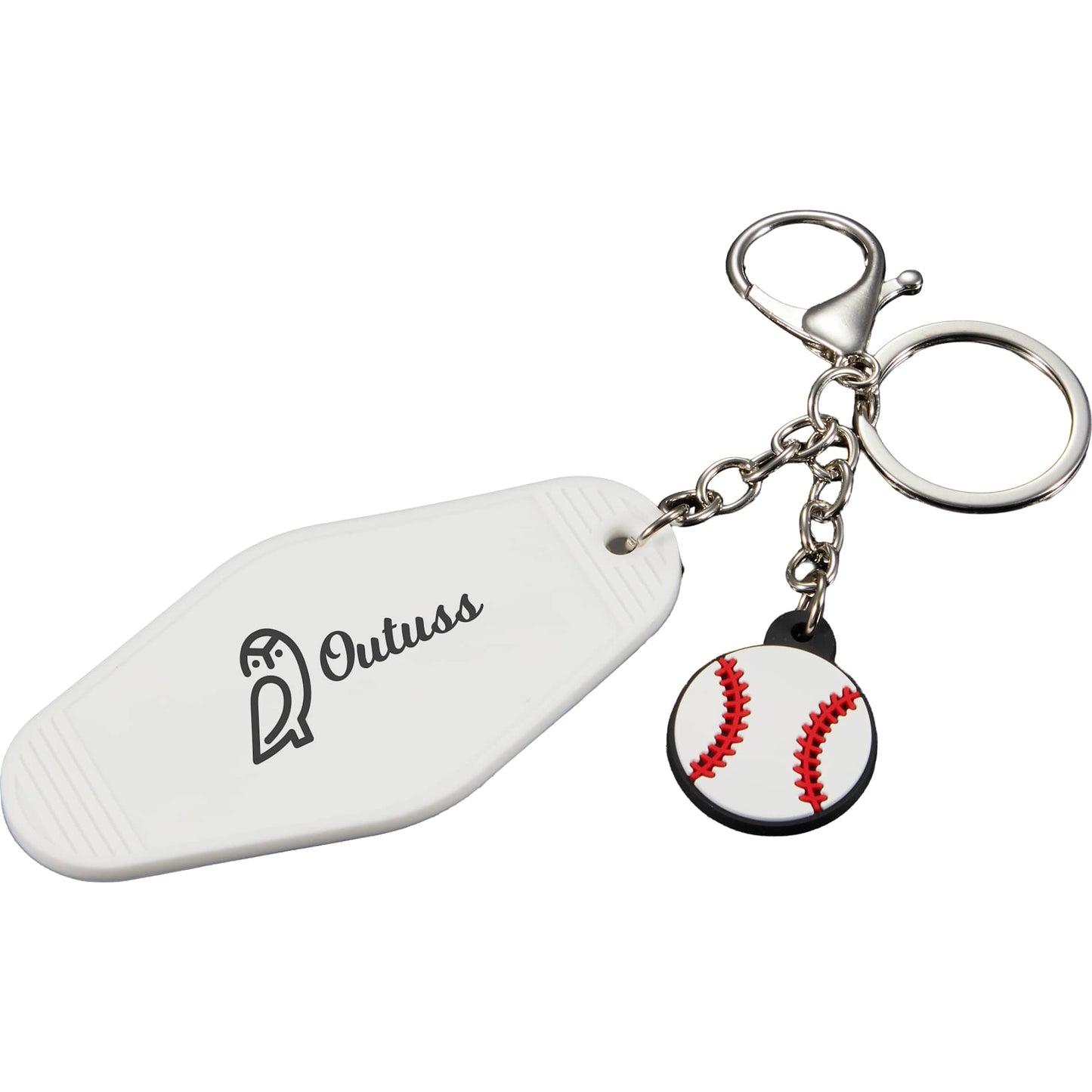 Retro Baseball Motel Keychain