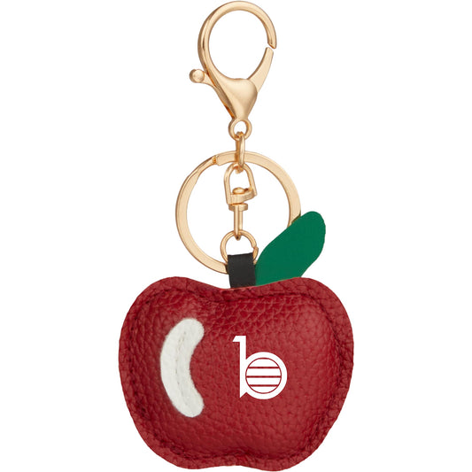 Custom logo Apple Leather Keychain