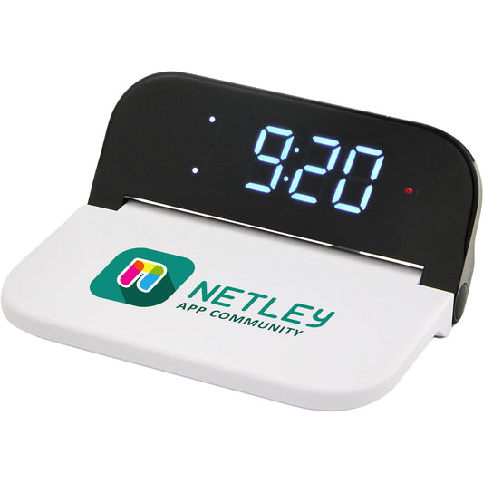 Custom logo Digital Power Clock 15W Wireless Charger