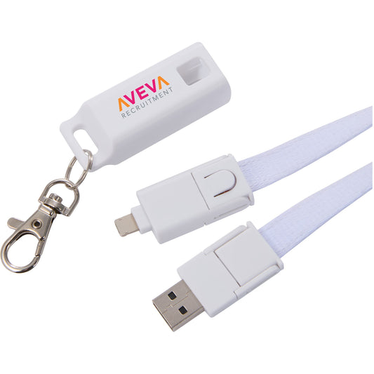 Custom logo 5-in-1 40W PD Charging Cable Lanyard