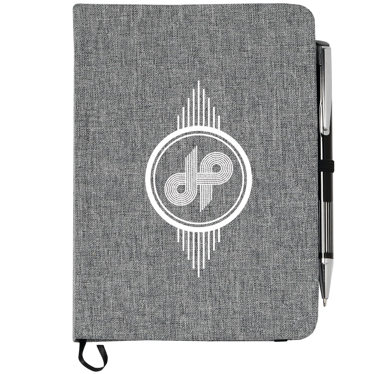 Custom logo FSC® Mix 5" x 7" Heathered Bound Notebook