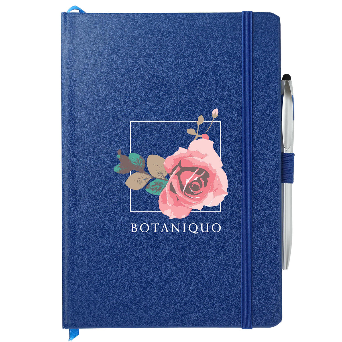 Custom logo FSC® Mix 6" x 8.5" Crown Journal with Pen-Stylus