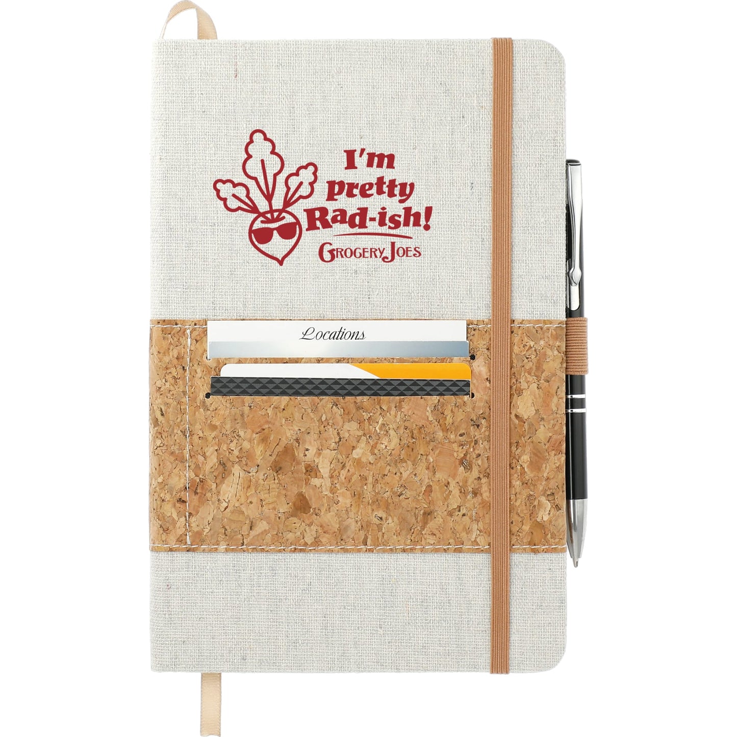 FSC® Mix 5.5" x 8.5" Recycled Cotton Cork Notebook
