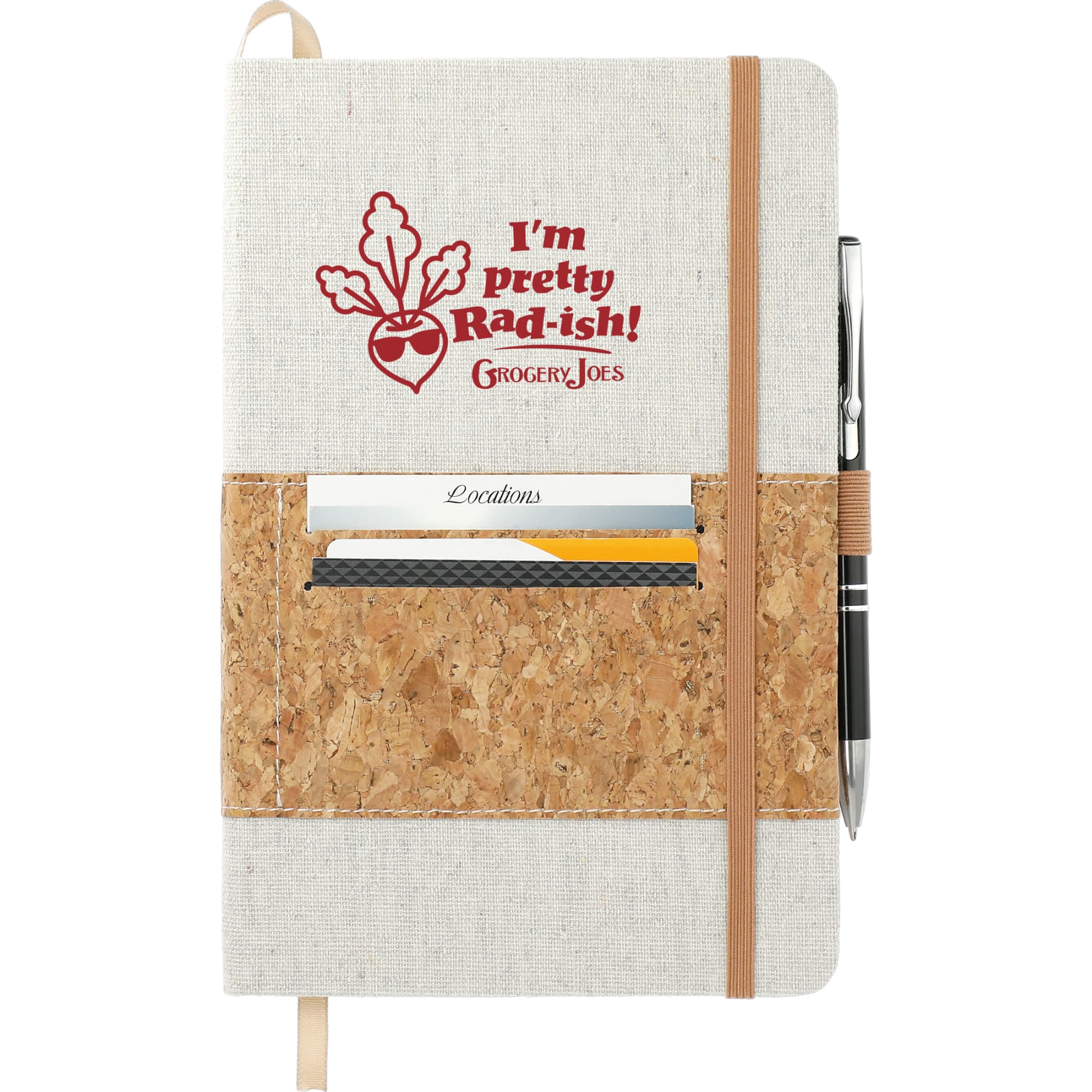 FSC® Mix 5.5" x 8.5" Recycled Cotton Cork Notebook