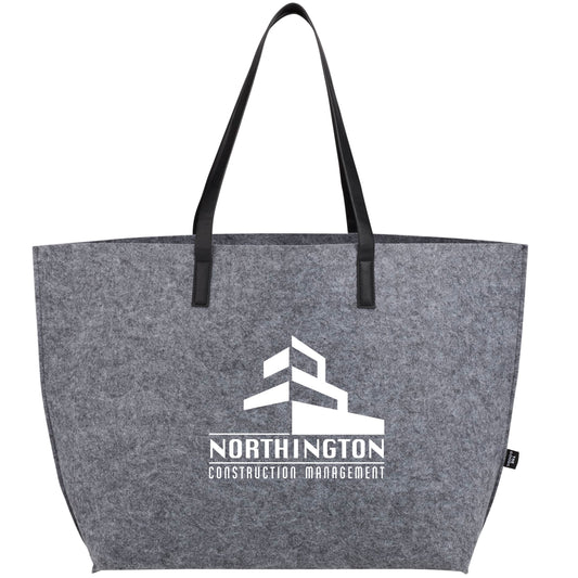 Custom logo THE GOODS™ Recycled Felt Shoulder Tote