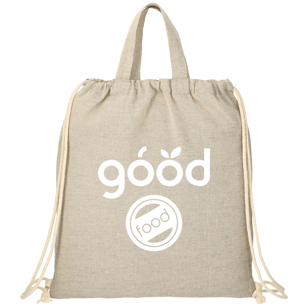 Custom logo Recycled 5oz Cotton Drawstring Bag