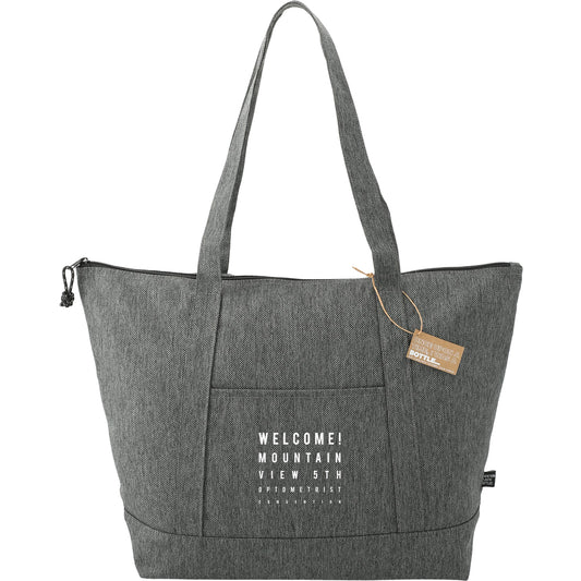 Custom logo Vila Recycled Zippered Tote