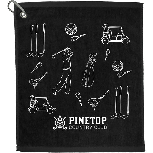 Custom logo 1.3 lb./doz. 18x15in Terry Golf Towel
