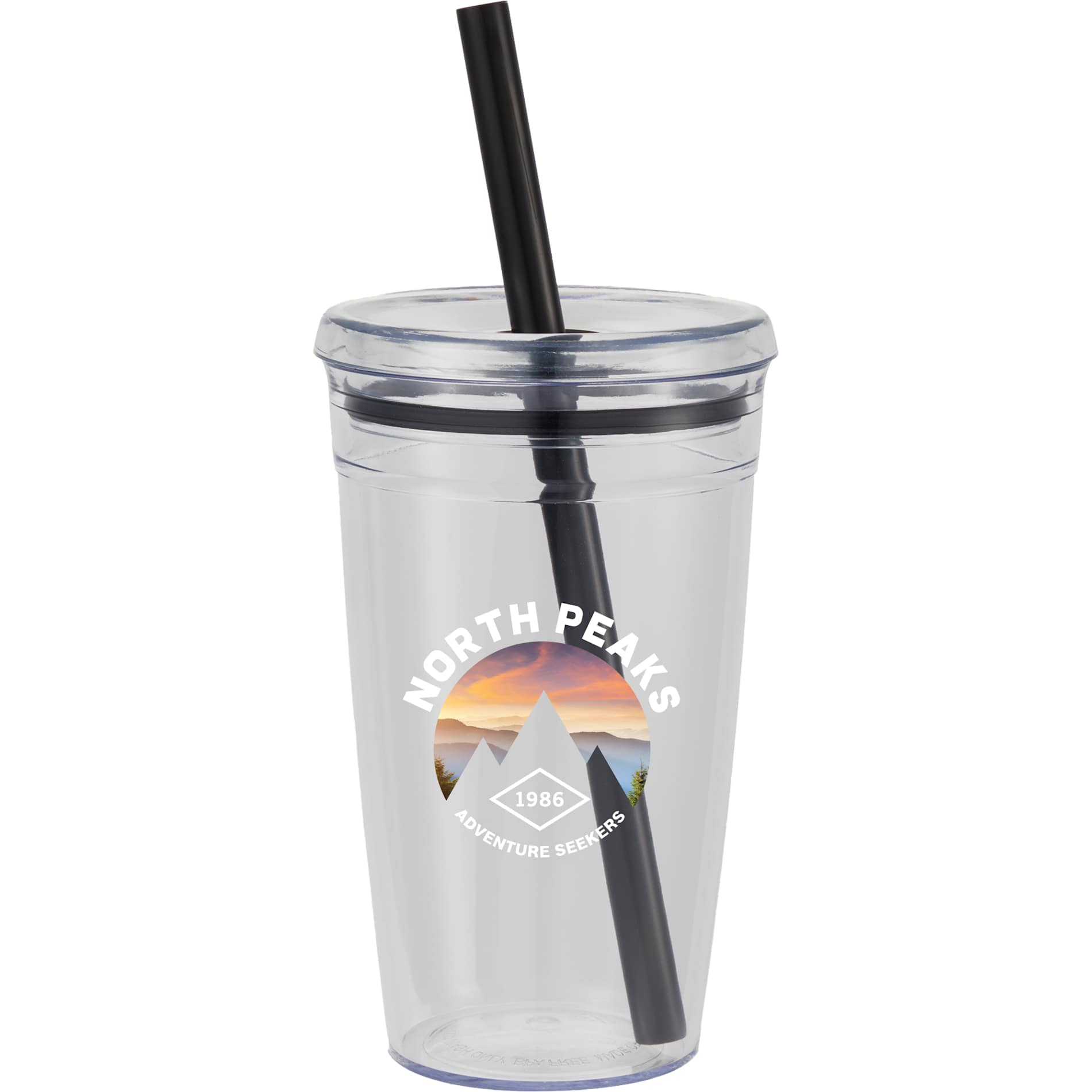 Anna Recycled Acrylic Tumbler w/ Straw 15oz