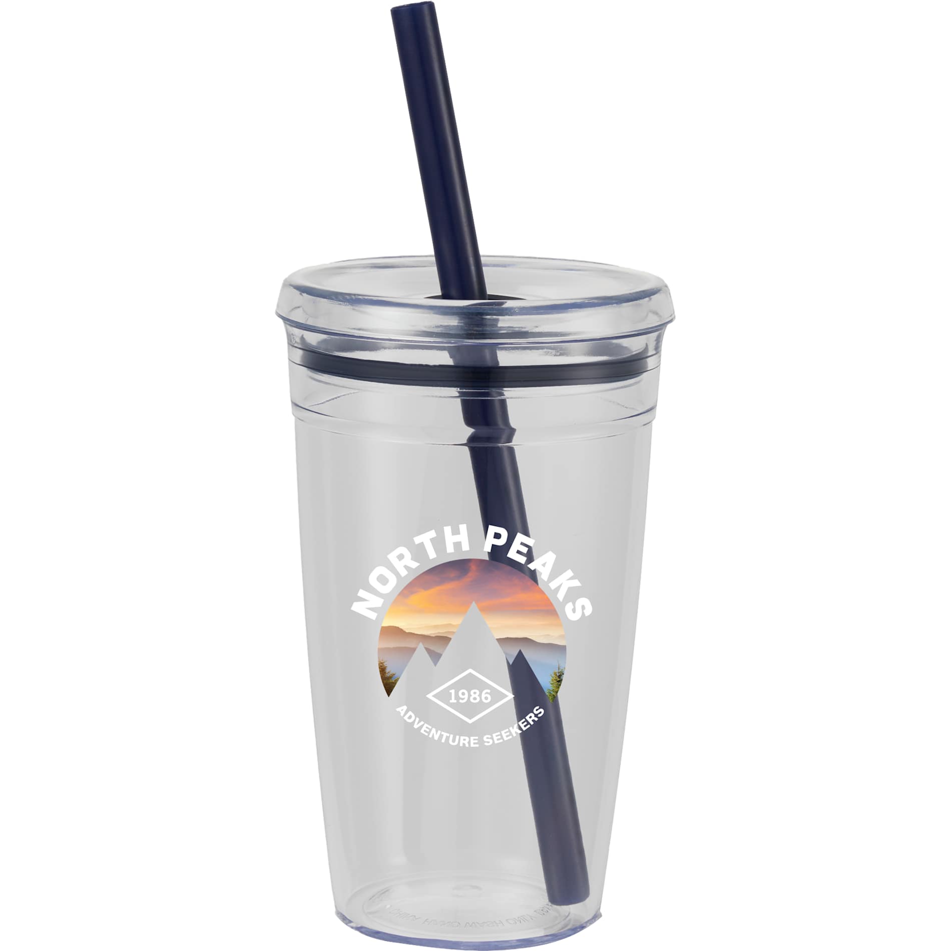 Anna Recycled Acrylic Tumbler w/ Straw 15oz