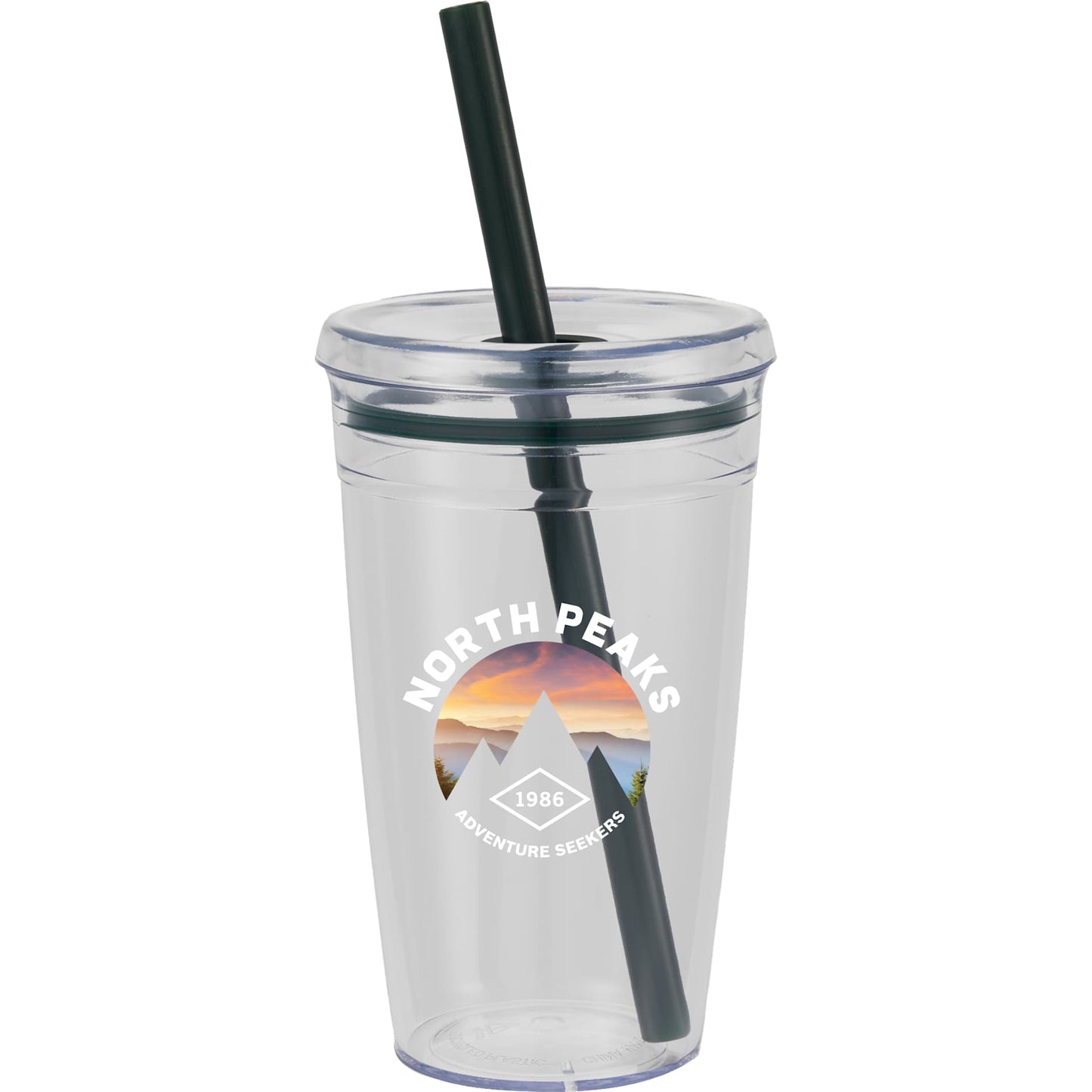 Anna Recycled Acrylic Tumbler w/ Straw 15oz