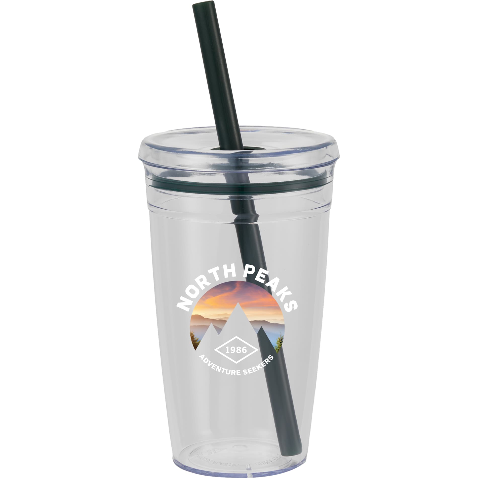 Anna Recycled Acrylic Tumbler w/ Straw 15oz
