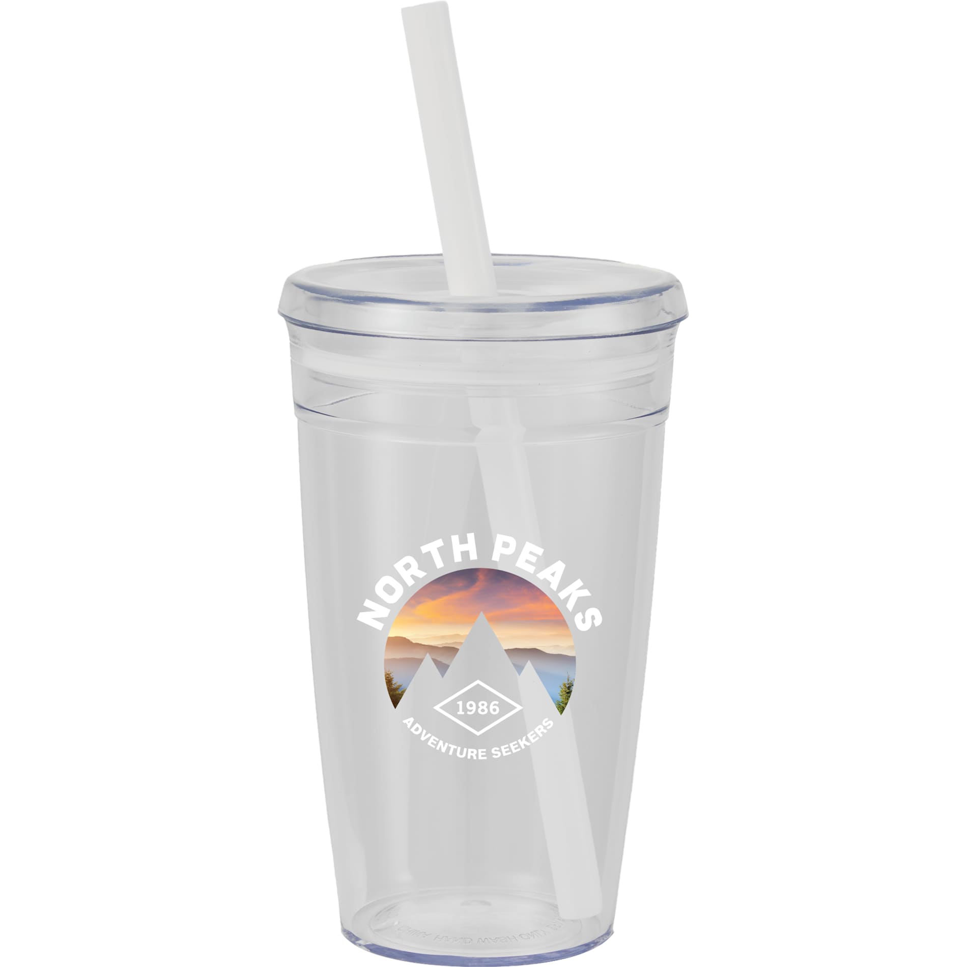 Anna Recycled Acrylic Tumbler w/ Straw 15oz