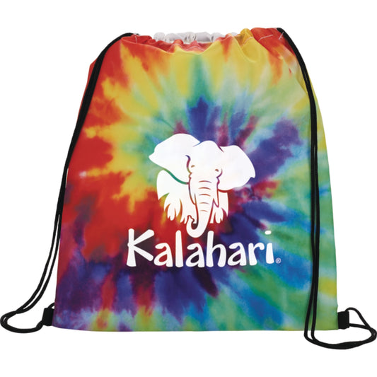 Custom logo Tie Dye Drawstring Bag