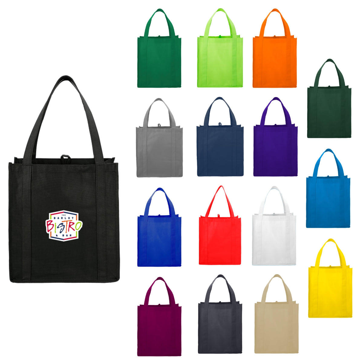 Custom logo Little Juno Non-Woven Grocery Tote