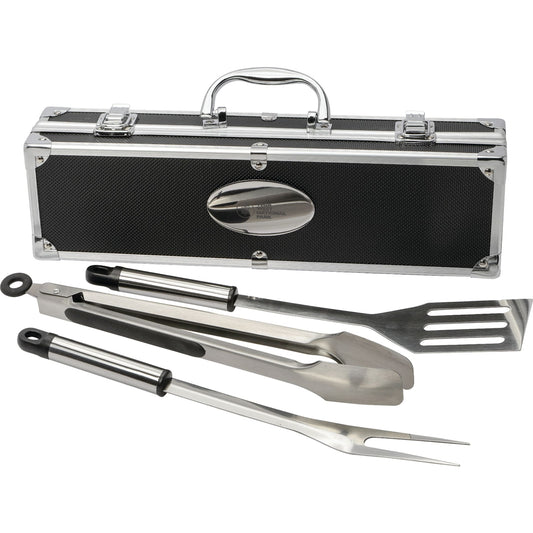 Custom logo 3 Piece BBQ set in Aluminum Case