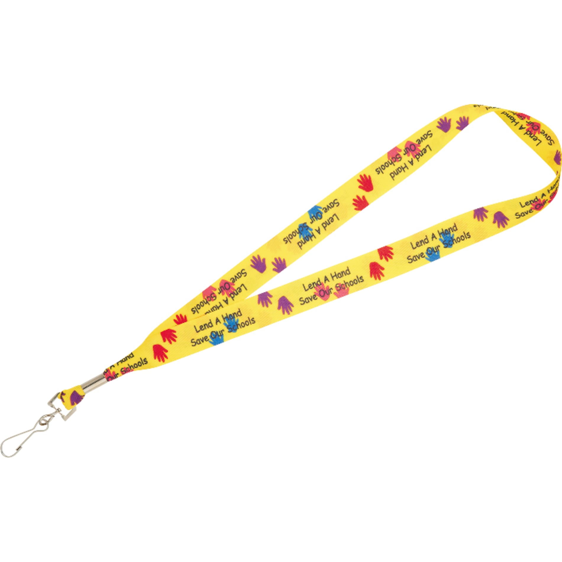 Full Color 1" Lanyard w/ Swivel Hook