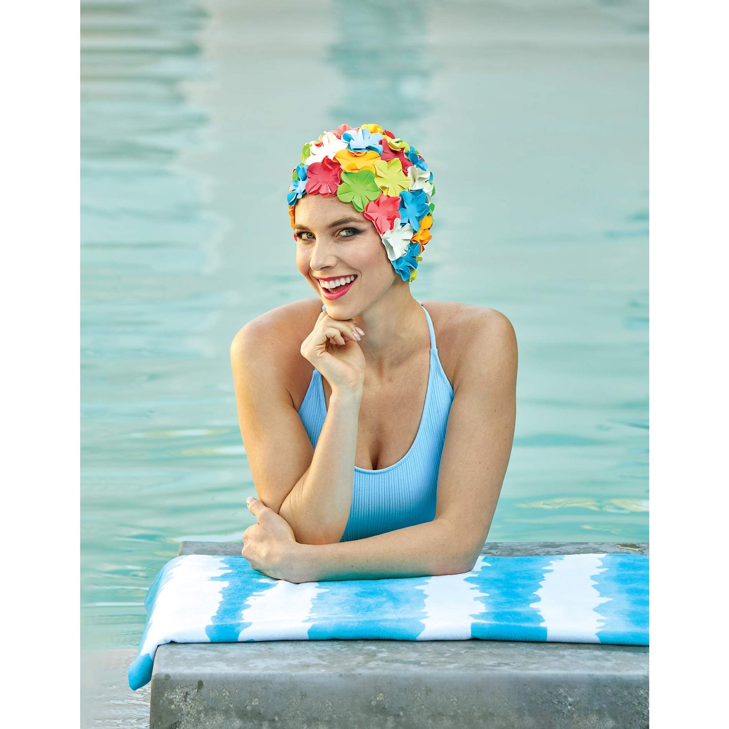Good Vibes Cabana Stripe Beach Towel